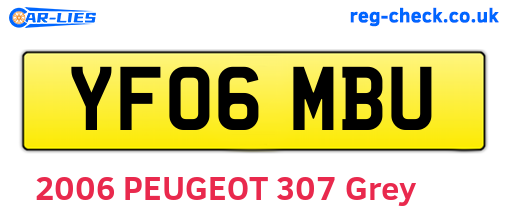 YF06MBU are the vehicle registration plates.
