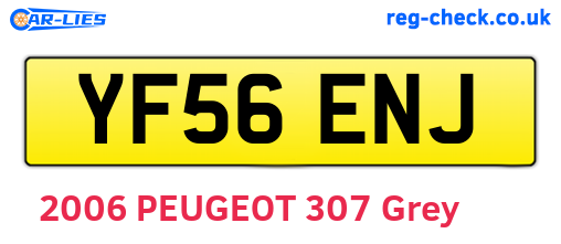 YF56ENJ are the vehicle registration plates.
