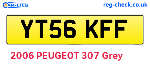 YT56KFF are the vehicle registration plates.
