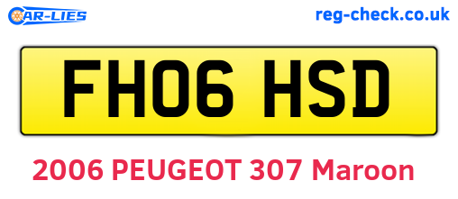 FH06HSD are the vehicle registration plates.