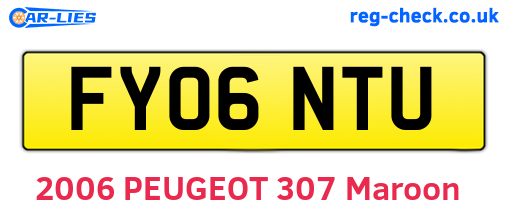 FY06NTU are the vehicle registration plates.