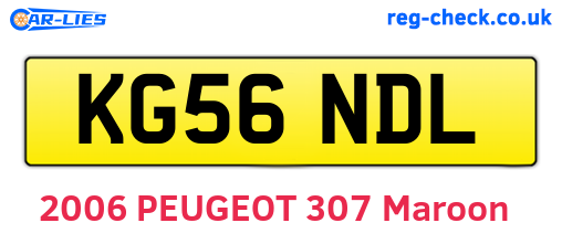 KG56NDL are the vehicle registration plates.
