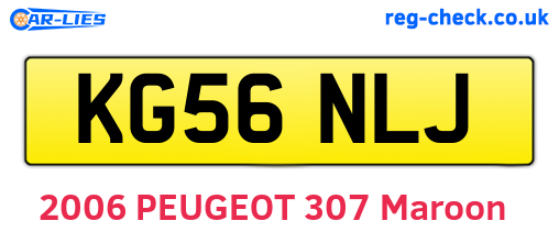 KG56NLJ are the vehicle registration plates.