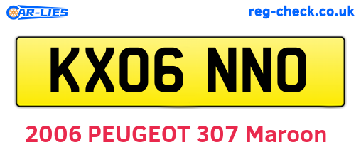 KX06NNO are the vehicle registration plates.