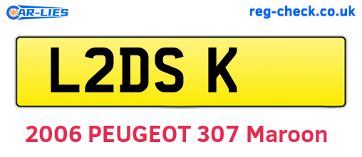 L2DSK are the vehicle registration plates.