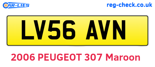 LV56AVN are the vehicle registration plates.
