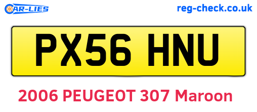 PX56HNU are the vehicle registration plates.