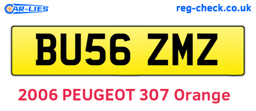 BU56ZMZ are the vehicle registration plates.