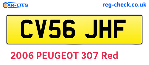 CV56JHF are the vehicle registration plates.