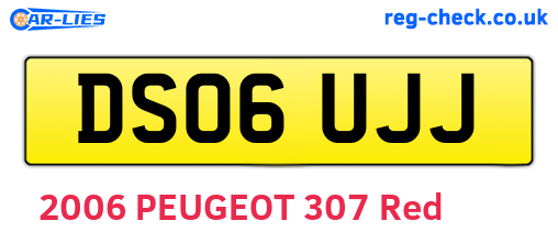 DS06UJJ are the vehicle registration plates.