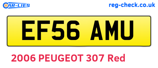 EF56AMU are the vehicle registration plates.