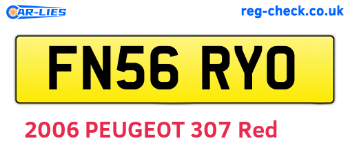 FN56RYO are the vehicle registration plates.