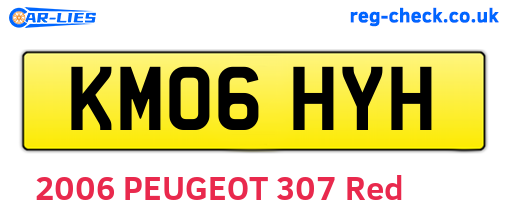 KM06HYH are the vehicle registration plates.