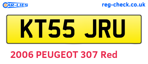 KT55JRU are the vehicle registration plates.
