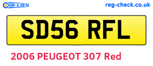 SD56RFL are the vehicle registration plates.