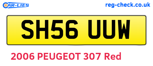SH56UUW are the vehicle registration plates.
