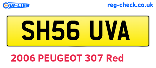 SH56UVA are the vehicle registration plates.