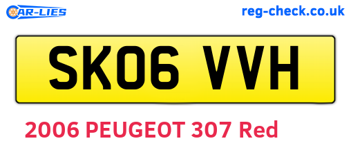 SK06VVH are the vehicle registration plates.