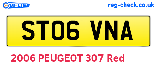 ST06VNA are the vehicle registration plates.