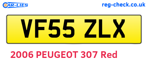 VF55ZLX are the vehicle registration plates.