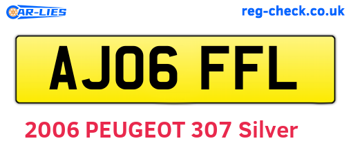 AJ06FFL are the vehicle registration plates.