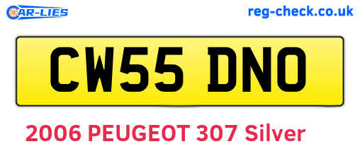 CW55DNO are the vehicle registration plates.