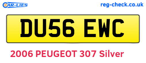 DU56EWC are the vehicle registration plates.