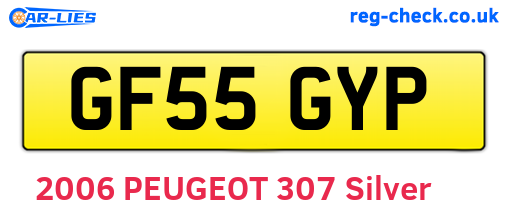 GF55GYP are the vehicle registration plates.