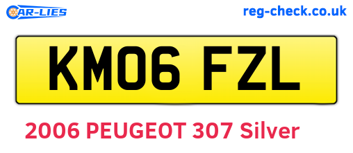 KM06FZL are the vehicle registration plates.