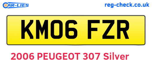 KM06FZR are the vehicle registration plates.