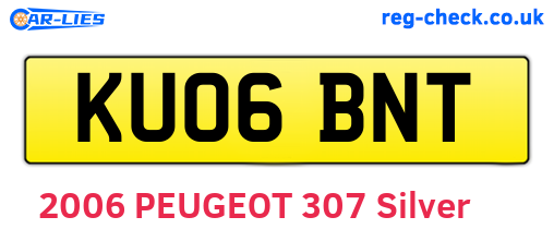 KU06BNT are the vehicle registration plates.