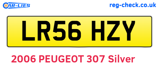 LR56HZY are the vehicle registration plates.