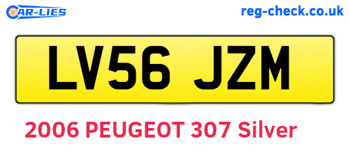 LV56JZM are the vehicle registration plates.