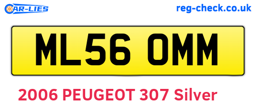 ML56OMM are the vehicle registration plates.