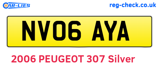 NV06AYA are the vehicle registration plates.