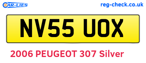 NV55UOX are the vehicle registration plates.