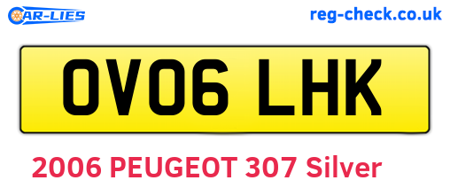 OV06LHK are the vehicle registration plates.