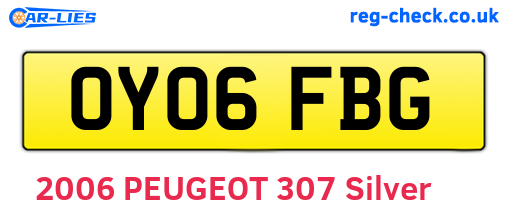 OY06FBG are the vehicle registration plates.