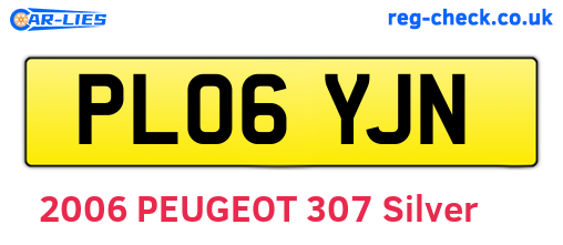 PL06YJN are the vehicle registration plates.