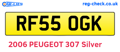 RF55OGK are the vehicle registration plates.