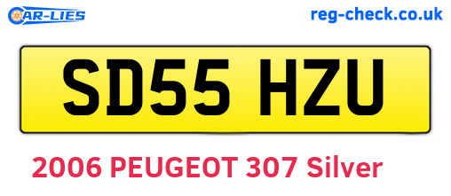 SD55HZU are the vehicle registration plates.