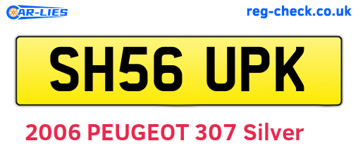 SH56UPK are the vehicle registration plates.