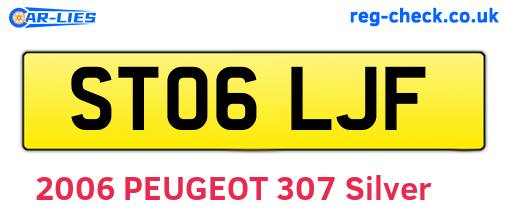 ST06LJF are the vehicle registration plates.