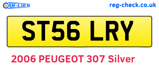 ST56LRY are the vehicle registration plates.