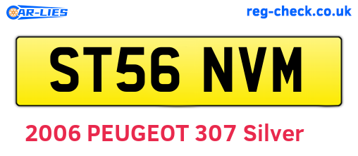 ST56NVM are the vehicle registration plates.