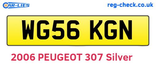 WG56KGN are the vehicle registration plates.