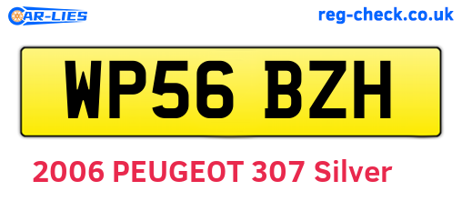 WP56BZH are the vehicle registration plates.