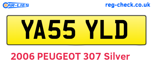 YA55YLD are the vehicle registration plates.