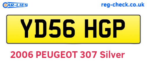 YD56HGP are the vehicle registration plates.