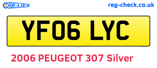 YF06LYC are the vehicle registration plates.